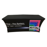 Wholesale Personalized Custom Fitted 100% Polyester trade show sublimation printed logo Table Cloth
