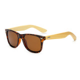 Superhot Eyewear 70107 Custom Logo Brand Polarized Square Bamboo Sunglasses