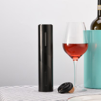 Plastic Black Corkscrew Set Custom Logo Battery Operated Rechargeable Electric Automatic Wine Bottle Opener