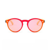70607 Superhot Eyewear 2019 Round Retro one piece lens Sun glasses Custom Logo Bamboo Sunglasses