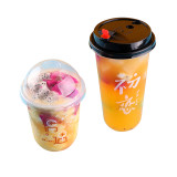 Factory directly provide 16oz plastic cups with lids and straws wholesale plastic cups drinking cups 500 ml