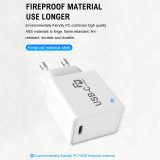 Hot Sale 20W Type-C PD Smart Wall Charger Adapter for Mobile Phone With Plug Can Be Customized
