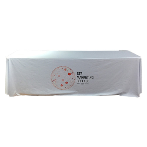 Expomax Custom Design Printing Stretch Trade Show Table Square Stretch Table Cloth Trade show Table Throw