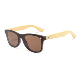 70507 Superhot Eyewear 2019 Square One Piece Lens Custom Logo Bamboo Sunglasses