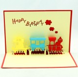 Custom Promotional handmade 3D pop up cards birthday cards  and wedding invitation cards