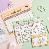 Student plan form memo pad cute and simple torn card hand account notes graffiti coloring week plan memo pad