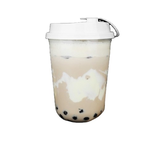 Factory Price Disposable Plastic Clear 500ml Customized U Shape PET PP Round Boba Cup with lids
