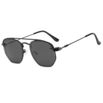 17832Superhot Eyewear Classic Design Retro Round Metal Polarized Magnetic Clip On Sun glasses