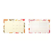 2021 Cute flower school student undated desk agenda planner note pad stationery:weekly planner daily schedule memo pad