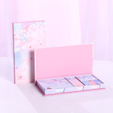 Cute kawaii foil cherry bloom sky stars self-adhesive memo pad sticky notes pad stationery supplies gift box swrap