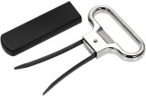 Ah So Old Wine Double Tube Two Prong Vintage Wine Cork Puller Black Handle Wine Bottle Opener