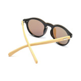 70607 Superhot Eyewear 2019 Round Retro one piece lens Sun glasses Custom Logo Bamboo Sunglasses