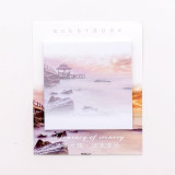 Creative oil painting style square torn message N times sticky note memo note paper