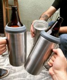 2020 Latest 40 Oz Double Walled Stainless Steel Insulated Travel Beer Bottle Cooler Insulator