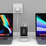 New Arrival 200W Multi Ports 3C1A GaN Tech USB C Quick Charger for Mobile Phone/Tablet/Laptop And More