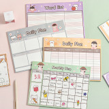 Student plan form memo pad cute and simple torn card hand account notes graffiti coloring week plan memo pad