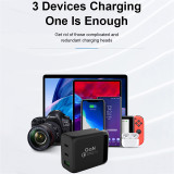 New Arrival 65W GaN Technology USB-C Fast Adapter Charger for Samsung for iPhone for MacBook