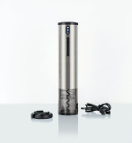 Rechargeable Metal Wine Corkscrew With Foil Cutter Automatic Stainless Steel Battery Display Electric Wine Bottle Opener