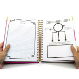 A5 Manufacturers Kids Paper Cover Custom Printing Spiral Journal