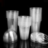 16oz Disposable Clear Cup For Milk Tea Juice Custom Plastic Cups 500ml