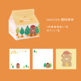 Cute kawaii  gradient classification index stickers memo pad creative milk carton notes customize  stationery 201  sheets