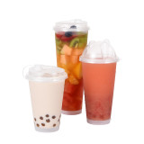 clear 8oz 9oz 10oz 12oz 16oz 20oz 24oz custom logo printed disposable drinking plastic pet cups to go for smoothies