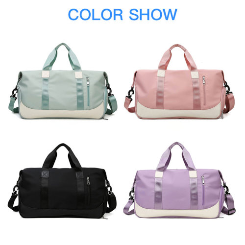 New Design Wholesale Fashion Colorful Custom Logo Printed Large Ladies Leather Duffle Travel Bag