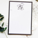 Cute Cute cartoon doll Snoopy notepad student notepad set customize  stationery can tear 30 sheets