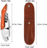 Waiters Corkscrew with Leather Case Wine Gift Set Wine Bottle Opener