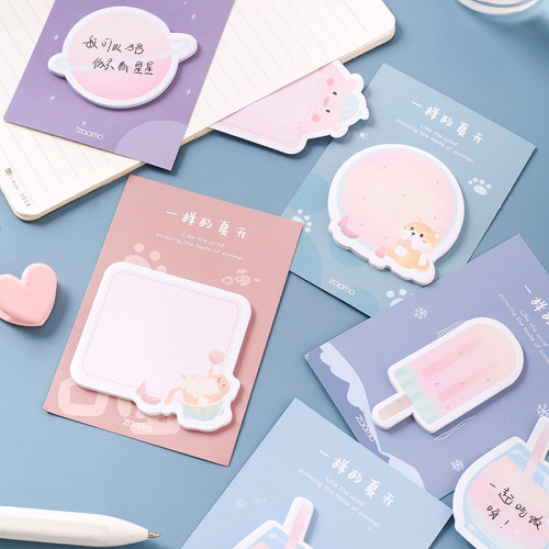 Cute kawaii Korean summer series school sticky notes pad self-adhesive memo pad stationery