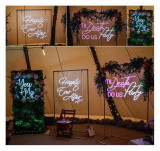 China Factory Custom Made Acrylic Neon Light Up Letter Sign Decorative Shop Logo Neon Light For Wedding Props Stages