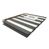 Personalized Custom Mens Planner Striped Notebook Spiral Wire Planner
