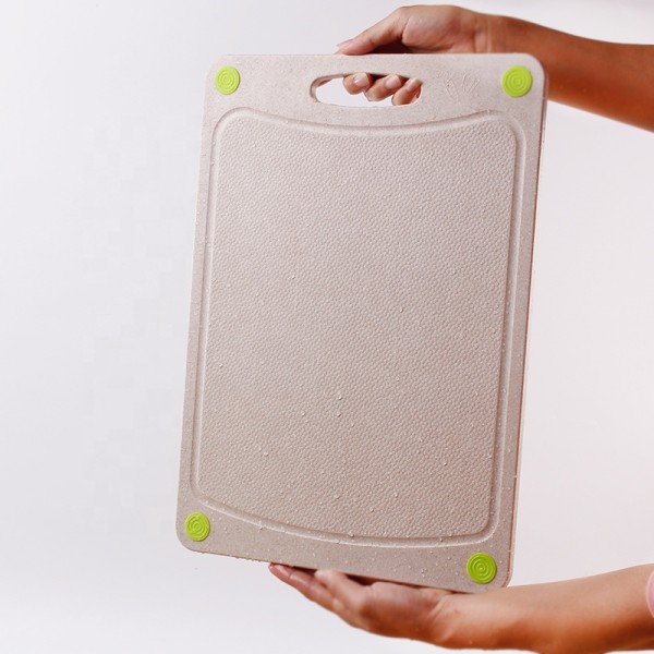 High Quality Wheat Straw Fiber Cutting Board Nonslip  Chopping Board with Groove