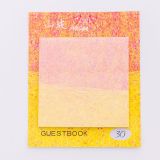Creative oil painting style square torn message N times sticky note memo note paper