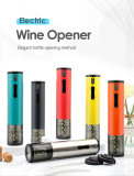 Sublimation Rainbow Battery Indicator Liquor Bottle Opener Metal Electric Wine Corkscrew