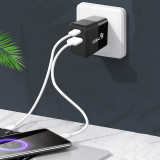 Dual Ports 20W Type-c PD Charger Mobile Phone Quick Change 3.0 USB Type-c Wall charger for iPad Tablet