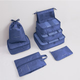 New Product Nice Large Polyester Foldable Organizer Travel Bags Travel Luggage 7 pcs Packing Cubes Travel  Organizers Set