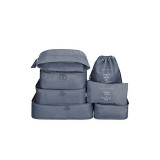 Custom Logo Printed travel bags luggage set New Design Waterproof 7 Pcs Travel Storage Organizer Bag Set