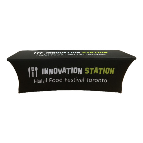 top selling custom 6ft stretch cover sale throw trade show table cloth