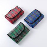 OEM Outdoor Oversized Foldable Travel Plaid Camping Picnic Mat