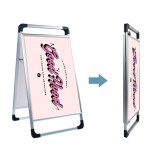 Aluminum Double-side A Design Snap Frame Sign Holder Heard Board Poster Board