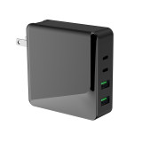 4 Port USB-C PD Chargers 136W Charging QC 3.0 Travel USB Wall Charger With CB KC PSE CE Approved