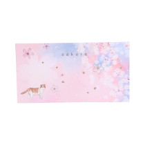 Cute kawaii foil cherry bloom sky stars self-adhesive memo pad sticky notes pad stationery supplies gift box swrap