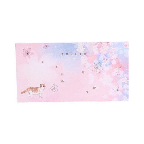 Cute kawaii foil cherry bloom sky stars self-adhesive memo pad sticky notes pad stationery supplies gift box swrap