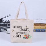 Wholesale Custom Design Recycle Canvas Cotton Shopping Tote Bag With Logo