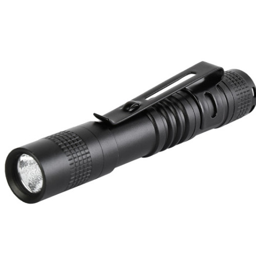 Customize Logo Aluminum Alloy 3 Modes Tactical Mini LED Torch Hand Light Flashlight With Clip
