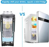 Upgraded 5-IN-1 Can Cooler Keeps Beverage Cold Upto 12 Hours Works With All 12 Oz Cans Bottles Stainless Steel 24 Oz Tumbler