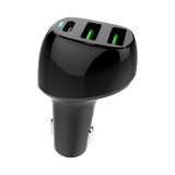 High Power 54W Fast Charging Type-C USB Car Charger Supports PD3.0+PPS+QC4.0+