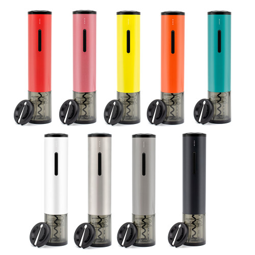 Customized Logo Portable Wine Corkscrew For Woman Colorful Stainless Steel Liquor Battery Indicator Wine Opener