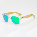 Superhot Eyewear 70107 Custom Logo Brand Polarized Square Bamboo Sunglasses
